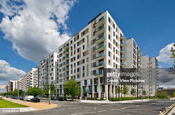 Luxury apartments at East Village London, formerly the Athletes Village part of the 2012 Olympic site, Stratford.