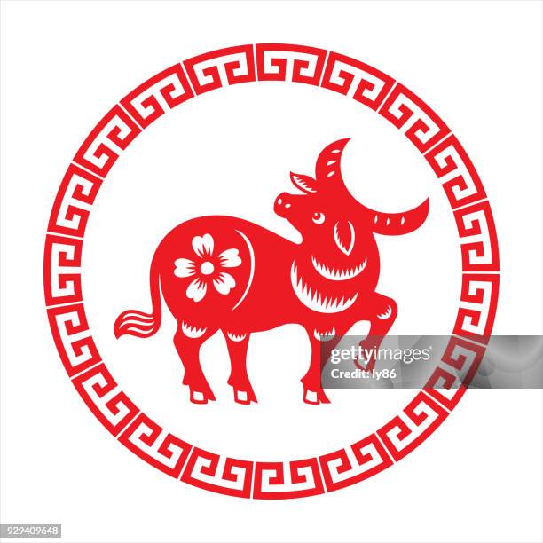 ox, zodiac sign - 2018 money stock illustrations