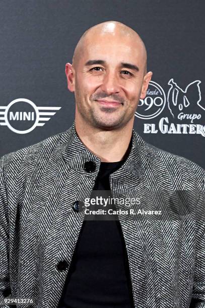 Actor Alain Hernandez attends 'Bajo La Piel del Lobo' premiere at the Callao cinema on March 8, 2018 in Madrid, Spain.