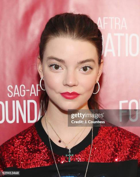 Actress Anya Taylor-Joy attends SAG-AFTRA Foundation Conversations: "Thoroughbreds" at The Robin Williams Center on March 8, 2018 in New York City.