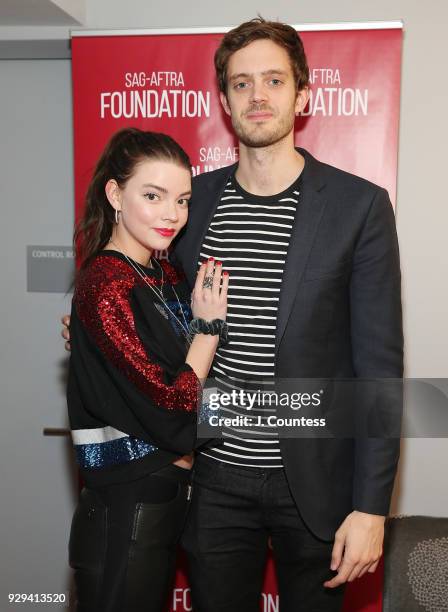 Actress Anya Taylor-Joy and director Cory Finley attend SAG-AFTRA Foundation Conversations: "Thoroughbreds" at The Robin Williams Center on March 8,...