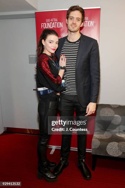 Actress Anya Taylor-Joy and director Cory Finley attend SAG-AFTRA Foundation Conversations: "Thoroughbreds" at The Robin Williams Center on March 8,...