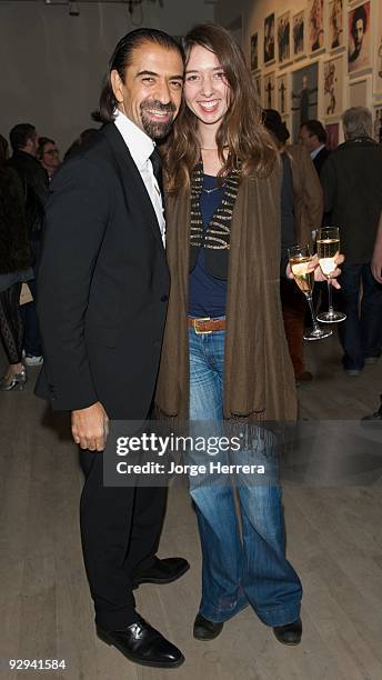 Thierry Nataf and Marlene Taschen attend the Destroy/Rankin Private View at Phillips de Pury on November 9, 2009 in London, England.