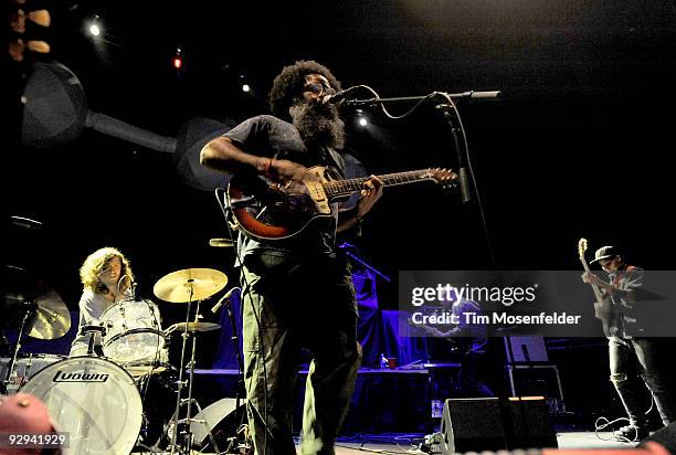 Kyp Malone of Rain Machine performs at the Fox Theater on November 8, 2009 in Oakland, California.