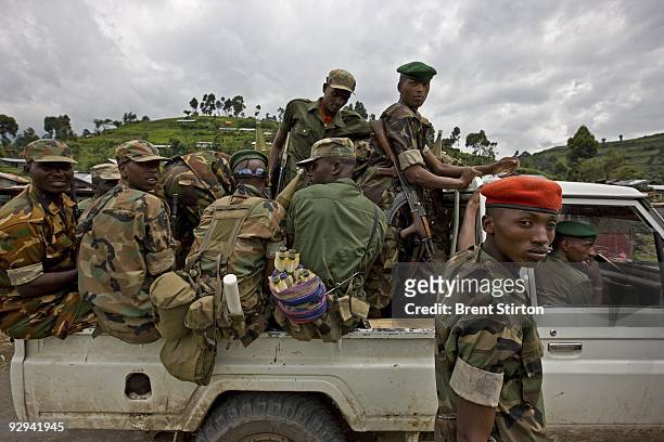 Rebels, North Kivu, D.R.C, November 23, 2008. The Gorilla Sector of the Park has been occupied by the rebel movement CNDP under rebel Congolese Tutsi...