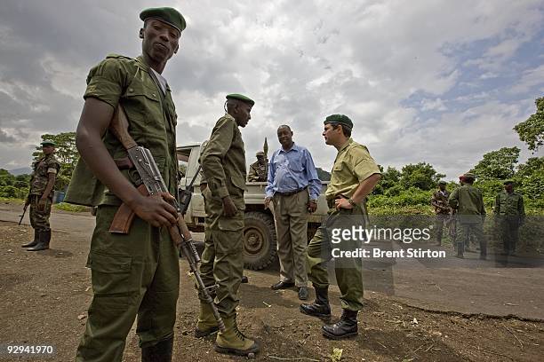 Emmanuel De Merode, the tireless ICCN Congolese Conservation Director of Virunga National Park, negotiates with CNDP rebels for the Congolese...