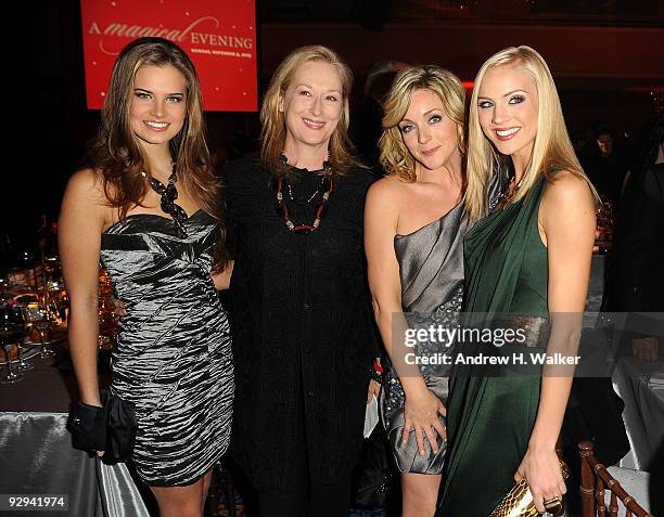 Miss Teen USA Stormi Henley, actress Meryl Streep, actress Jane Krakowski and Miss USA Kristen Dalton attend the Christopher & Dana Reeve Foundation...