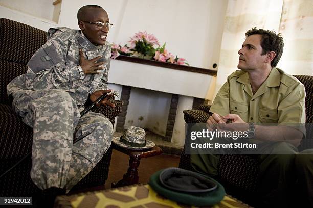 Emmanuel De Merode, the tireless ICCN Congolese Conservation Director of Virunga National Park, negotiates with CNDP rebel leader General Laurent...