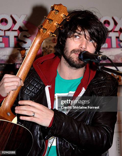 Simon Neil of Biffy Clyro promotes 'Only Revolutions' at HMV on November 9, 2009 in Birmingham, England.