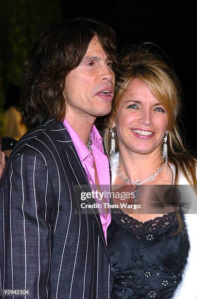 Steven Tyler of Aerosmith and wife Teresa Tyler