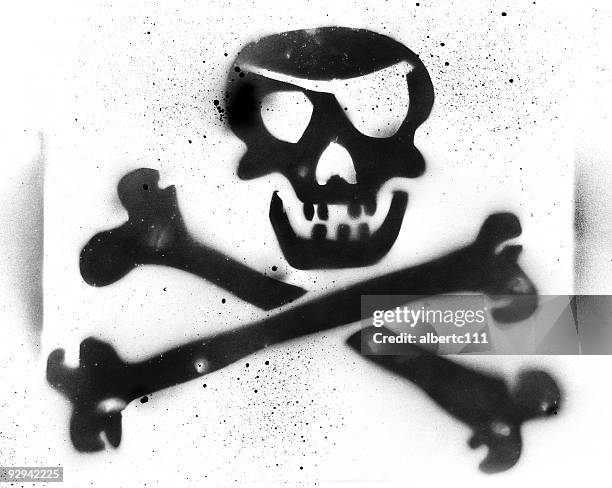 pirates life for me - skull and crossbones stock illustrations