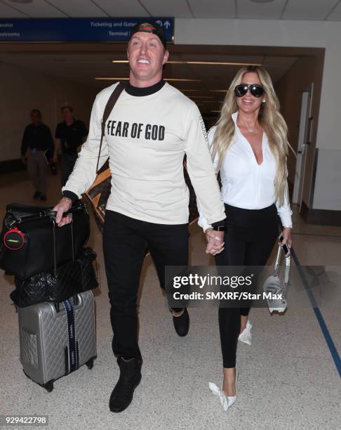 Kim Zolciak Biermann and Kroy Biermann are seen on March 8, 2018 in New York City.