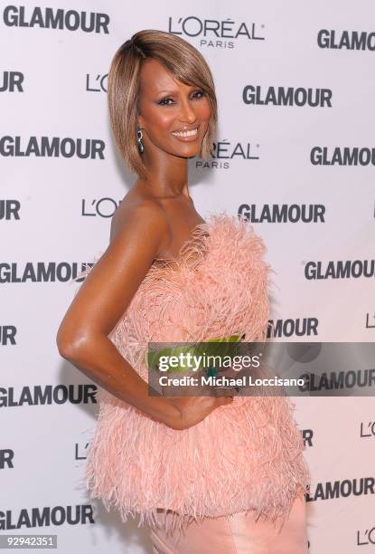 Model Iman attends the Glamour Magazine 2009 Women of The Year Honors at Carnegie Hall on November 9, 2009 in New York City.