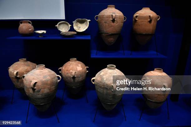 Collection of large pots and jars from the 7th and 8th century BC are part of the upcoming Dead Sea Scrolls exhibit opening soon at the Denver Museum...
