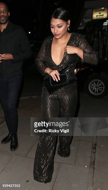 Vanessa White seen attending The Bardou Foundation: International Women's Day Gala at The Hospital Club on March 8, 2018 in London, England.