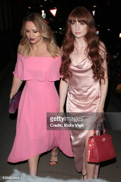 Kimberley Walsh and Nicola Roberts seen attending The Bardou Foundation: International Women's Day Gala at The Hospital Club on March 8, 2018 in...