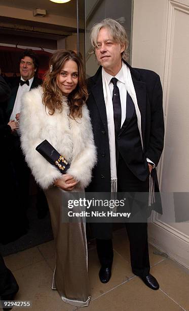 Jeanne Marine and Sir Bob Geldof attend the Royal Rajasthan charity Gala on November 9, 2009 in London, England.