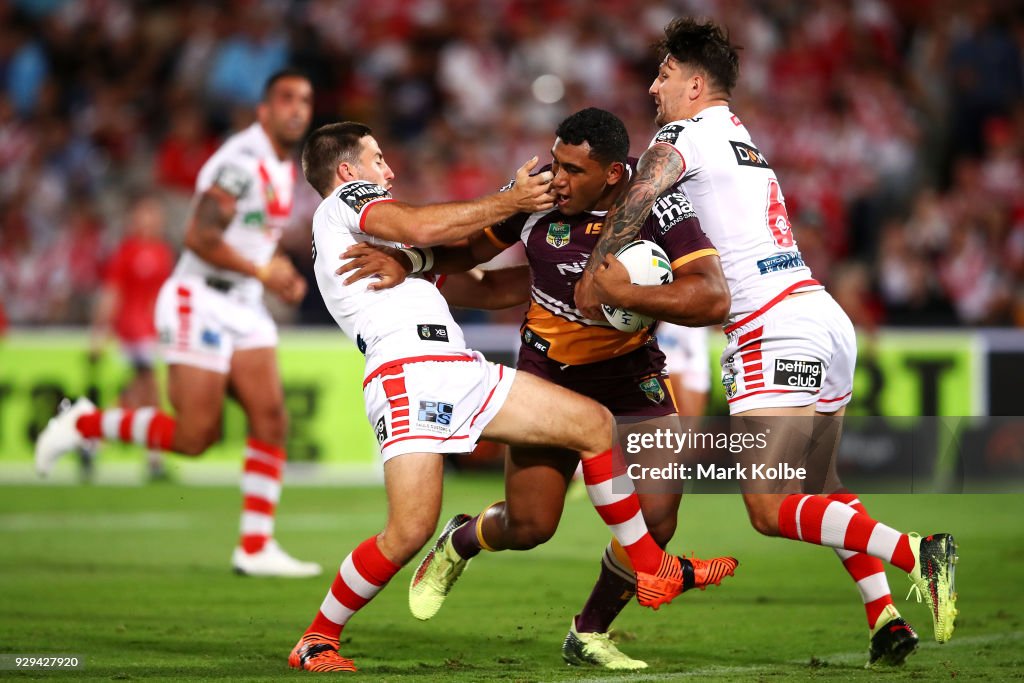 NRL Rd 1 - Dragons v Broncos