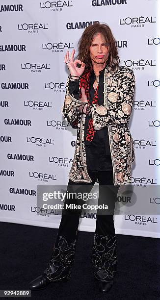 Musician-singer Steven Tyler attends the Glamour Magazine 2009 Women of The Year Honors at Carnegie Hall on November 9, 2009 in New York City.