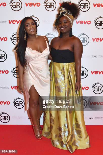 Carla Marie Williams and Misha B attend the 'Girls I Rate' 3rd Annual Gala Dinner on International Women's Day at 100 Wardour St on March 8, 2018 in...