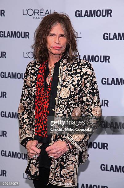 Musician-singer Steven Tyler attends the Glamour Magazine 2009 Women of The Year Honors at Carnegie Hall on November 9, 2009 in New York City.