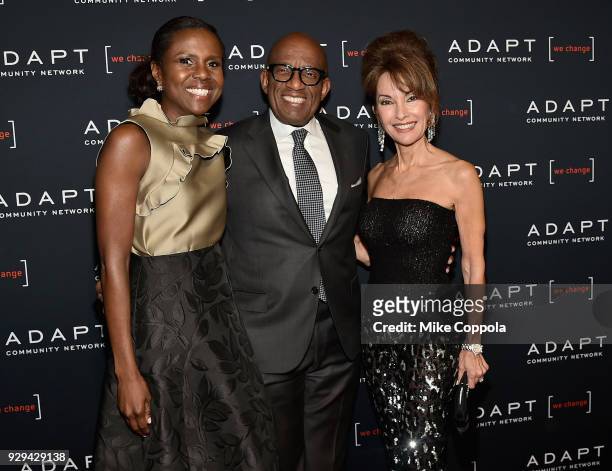 Deborah Roberts, Al Roker, and Susan Lucci attend the Adapt Leadership Awards Gala 2018 at Cipriani 42nd Street on March 8, 2018 in New York City.