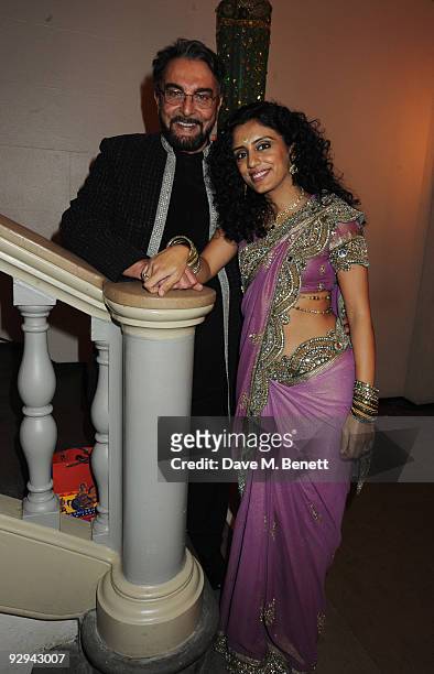 Kabir Bedi and Parveen Dusanj attend the Royal Rajasthan Gala on November 9, 2009 in London, England.