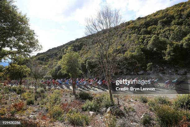 Peloton / Landscape / Col de Lagarde-d'Apt on March 8, 2018 in Salon-de-Provence, France.