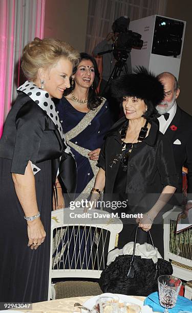 Princess Michael of Kent and Bianca Jagger attend the Royal Rajasthan Gala on November 9, 2009 in London, England.