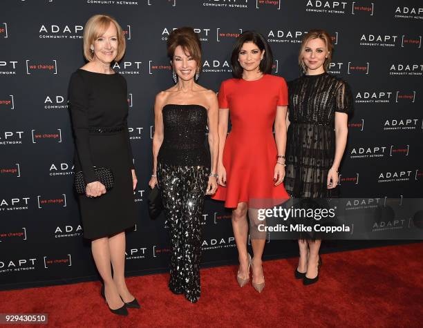 Judy Woodruff, Susan Lucci, Tamsen Fadal, and Cara Buono attend the Adapt Leadership Awards Gala 2018 at Cipriani 42nd Street on March 8, 2018 in New...