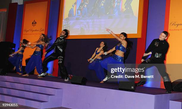Dancers perform at the Royal Rajasthan Gala on November 9, 2009 in London, England.