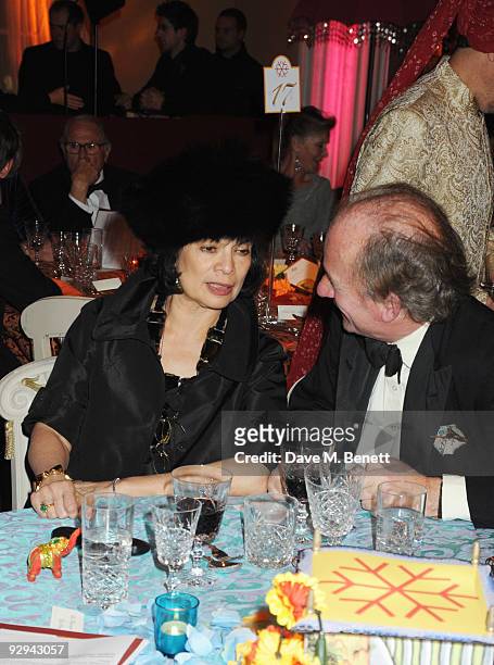 Bianca Jagger and guest attend the Royal Rajasthan Gala on November 9, 2009 in London, England.