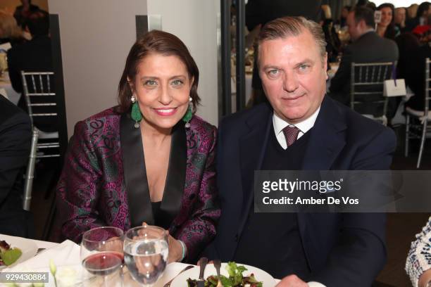 Dame Muna Rihani Al-Nasser and Prince Carlo of Bourbon Two Sicilies, Duke of Castro attend the UNWFPA Annual Awards Luncheon in Celebration of...