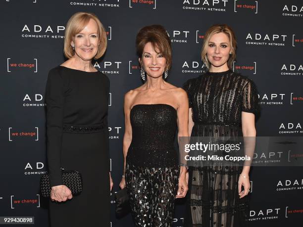 Judy Woodruff, Susan Lucci, and Cara Buono attend the Adapt Leadership Awards Gala 2018 at Cipriani 42nd Street on March 8, 2018 in New York City.