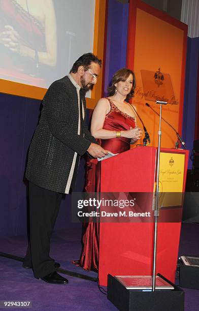 Kabir Bedi and Sigourney Weaver attend the Royal Rajasthan Gala on November 9, 2009 in London, England.