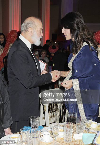 Prince Michael of Kent and Comtesse Edouard De Boisgelin attend the Royal Rajasthan Gala on November 9, 2009 in London, England.