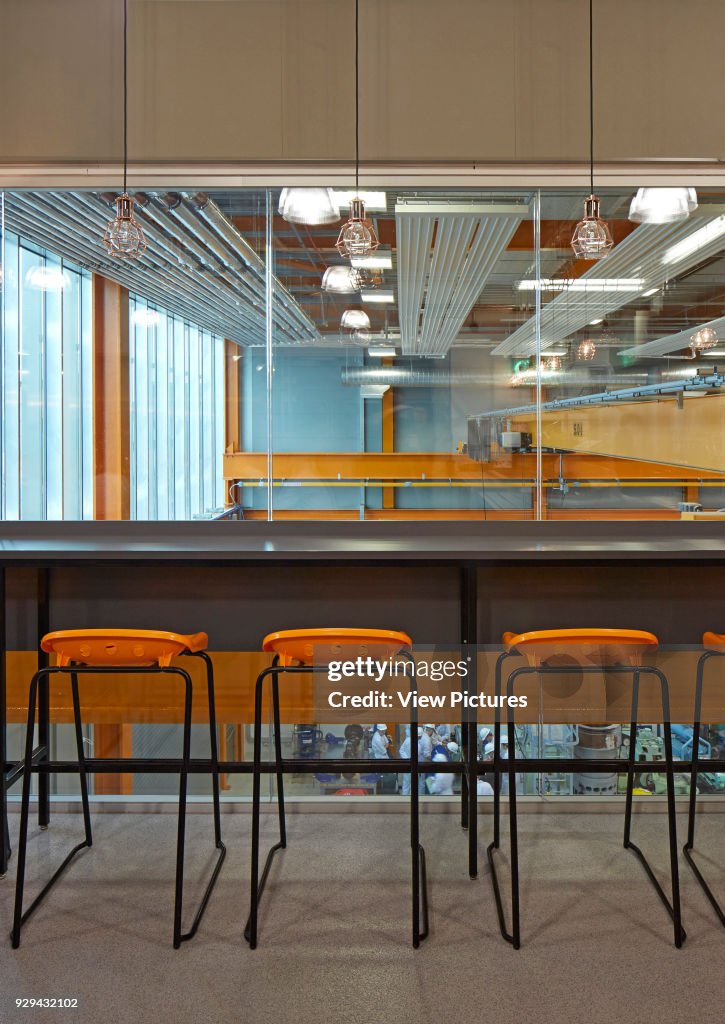 Interior view of engineering workshop cafe. City of Glasgow College ...