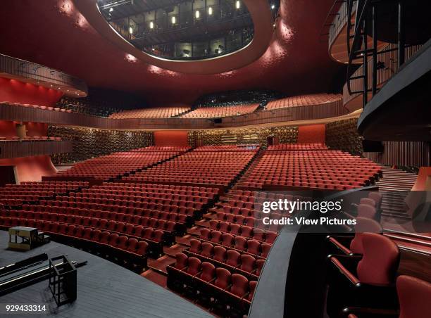 Main auditorium space. National Taichung Theater, Taichung, China. Architect: Toyo Ito, 2016.