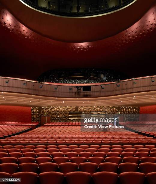 Main auditorium space. National Taichung Theater, Taichung, China. Architect: Toyo Ito, 2016.