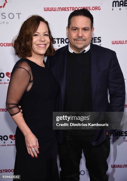 Bebel Gilberto and Narciso Rodriguez attend the Maestro Cares Third Annual Gala Dinner at Cipriani Wall Street on March 8, 2018 in New York City.