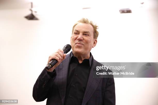 Director Des McAnuff during the press presentation for "Summer: The Donna Summer Musical" on March 8, 2018 at the New 42nd Street Studios, in New...