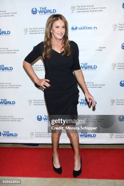 Honoree Caitlyn Jenner attends the 2018 World Values Network Champions of Jewish Values Awards Gala at The Plaza Hotel on March 8, 2018 in New York...