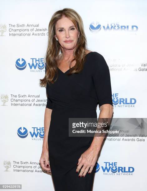 Honoree Caitlyn Jenner attends the 2018 World Values Network Champions of Jewish Values Awards Gala at The Plaza Hotel on March 8, 2018 in New York...