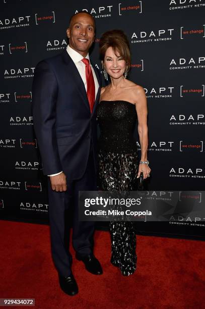 Leadership Awards Co-chair Mike Woods and actor Susan Lucci attend the Adapt Leadership Awards Gala 2018 at Cipriani 42nd Street on March 8, 2018 in...