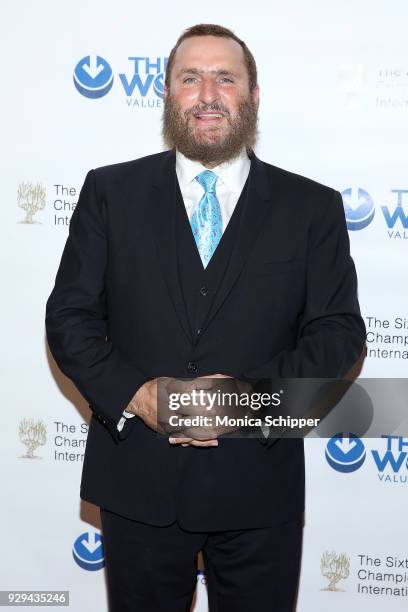 Rabbi Shmuley Boteach attends the 2018 World Values Network Champions of Jewish Values Awards Gala at The Plaza Hotel on March 8, 2018 in New York...