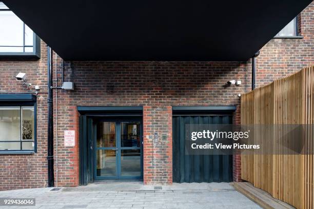 Entrance. Nexus Studios, London, United Kingdom. Architect: Feilden Fowles, 2015.