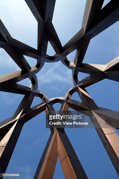 Sufi Memorial, Banbury, United Kingdom. Architect: Borheh, 2013. Abstract view from within.