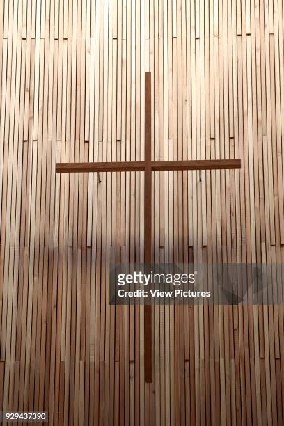 Chigasaki Zion Christian Church/Mihato Kindergarten, Chigasaki-shi, Japan. Architect: Tezuka Architects, 2013. Church cross.