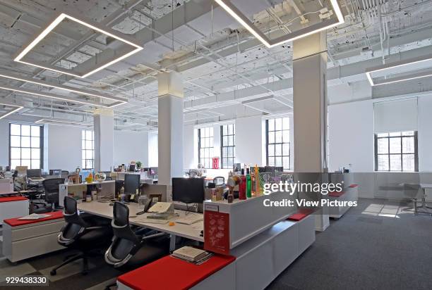 Workstation area. Tribeca Office, New York City, United States. Architect: HOK International Ltd, 2015.