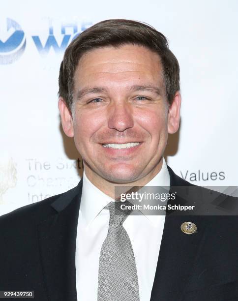 Congressman Ron DeSantis attends the 2018 World Values Network Champions of Jewish Values Awards Gala at The Plaza Hotel on March 8, 2018 in New York...